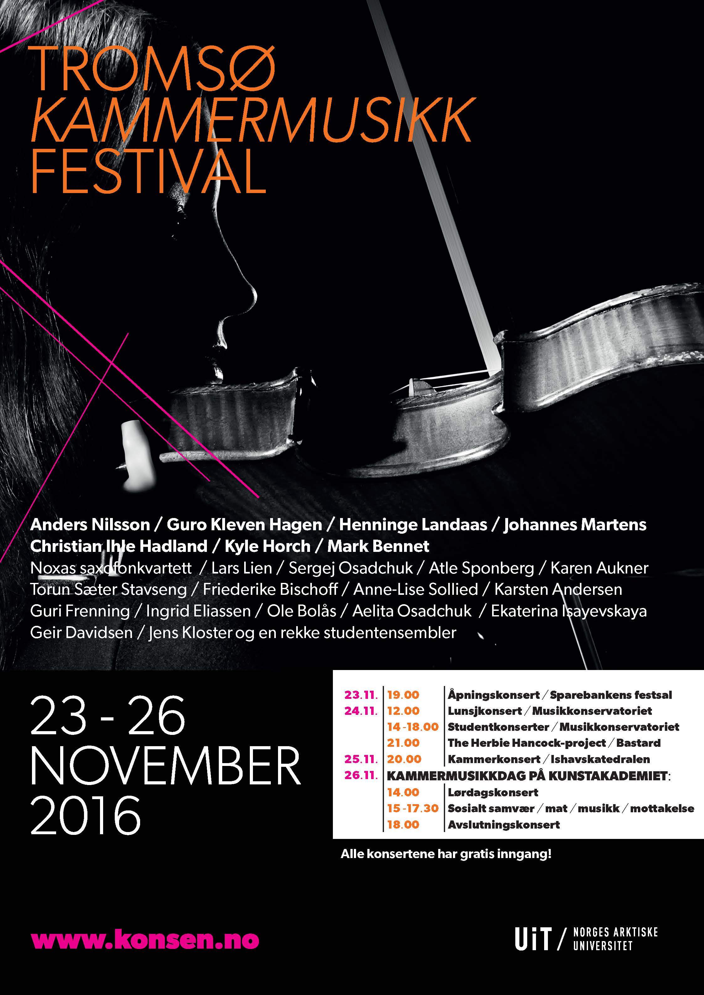 Troms&oslash; Kammermusikkfestival plakat